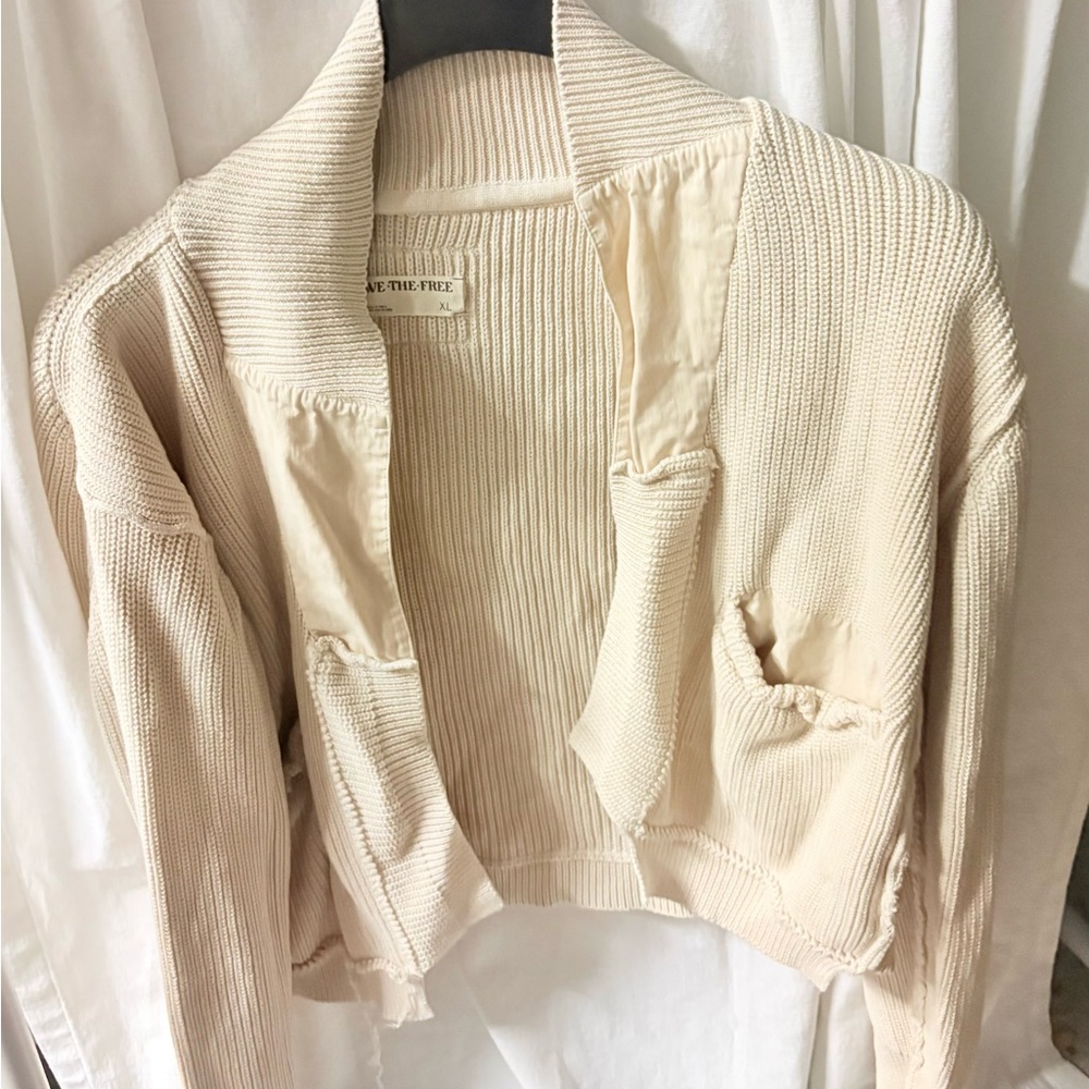 We The Free Cream Cardigan Sweater - Picture 3 of 10